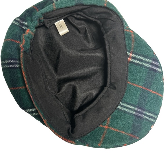 Green Plaid Tartan Irish Cap Hat - Picture 2 of 3